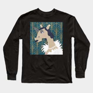 Feeling Art Deco Unicorn Long Sleeve T-Shirt